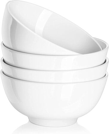 Набор глубоких керамических пиал 1,1 л 4 предмета White DOWAN