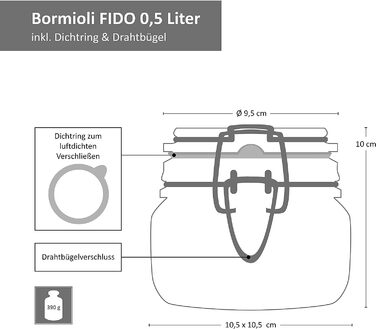 Набор из 6 баночек для специй Fido Bormioli Rocco