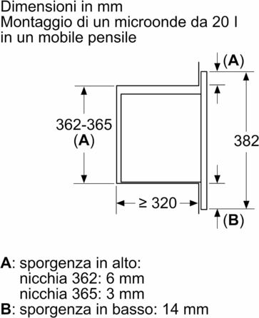 Встраиваемая микроволновая печь Bosch Elettrodomestici BEL623MB3 / 800 Вт / 20 л