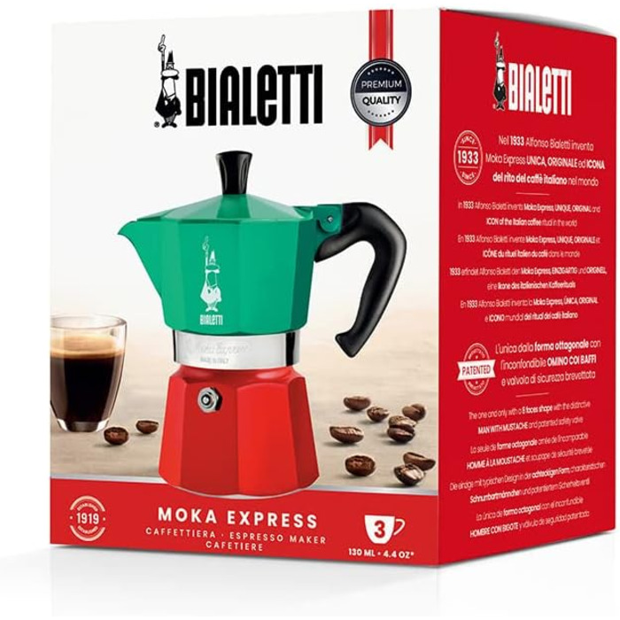 Кофеварка для эспрессо на 3 чашки Moka Express Bialetti