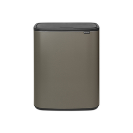 Мусорный бак 2х30 л платиновый Bo Touch Bin Brabantia