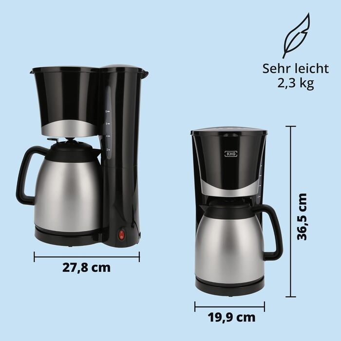 Кофемашина 1 л 870 Вт Black KHG