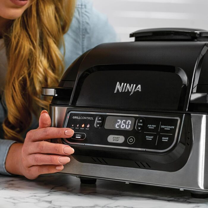 Гриль аэрофритюрница 5,7 л 1760 Вт AG301EU Steel Black Foodi Ninja