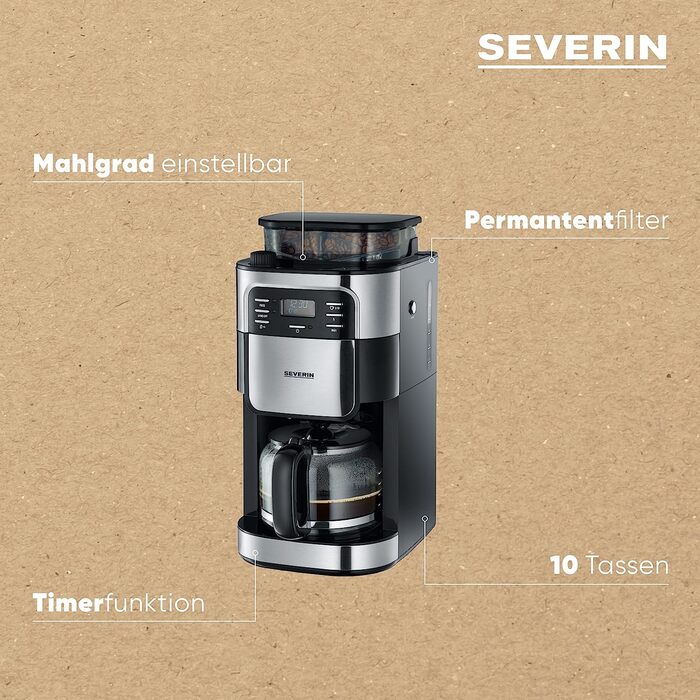 Кофеварка 1000 Вт, 220 В SEVERIN