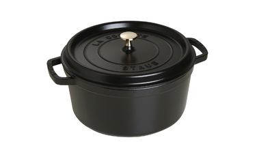 Кокот круглый 26 см, черный Staub