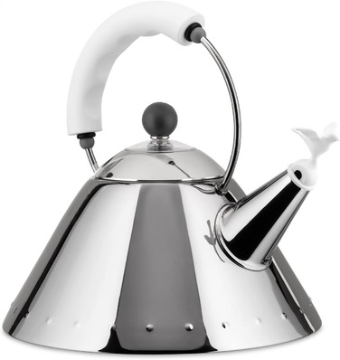 Чайник со свистком 22х22,5х23 см белый Kettle Alessi