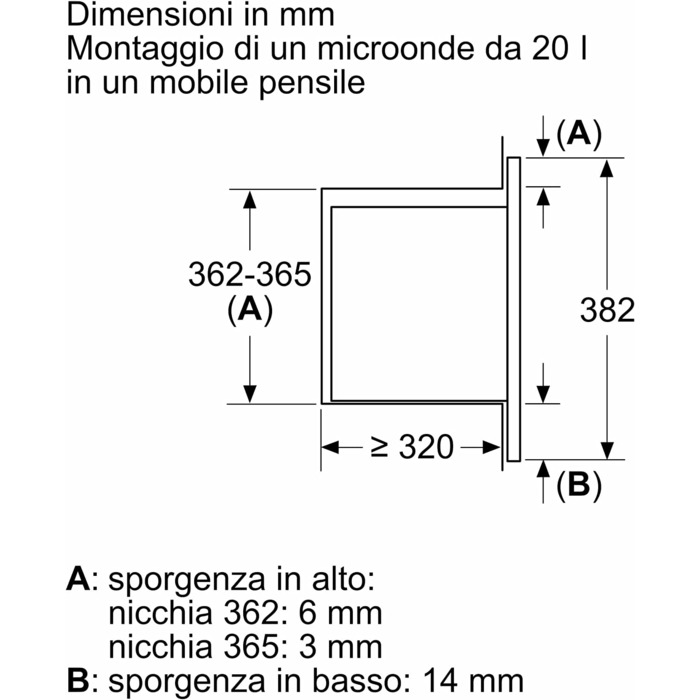 Встраиваемая микроволновая печь Bosch Elettrodomestici BEL623MB3 / 800 Вт / 20 л