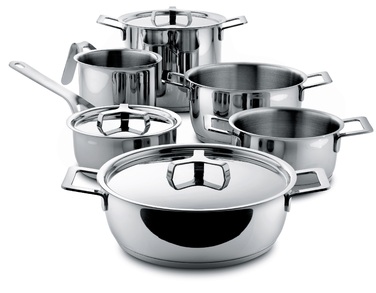 Кастрюля с двумя ручками 16 см 1,6 л металлик Pots & Pans Alessi