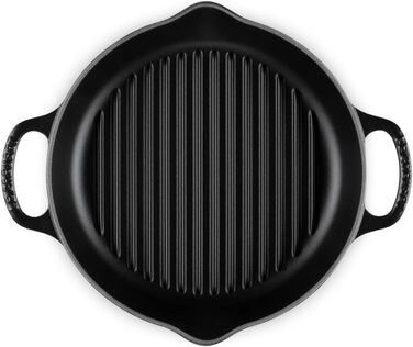 Чугунная cковорода-гриль 25 см Matt Black Signature Le Creuset