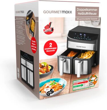 Двухзонная фритюрница GOURMETmaxx / 7 л / 10 программ / 2400 Вт