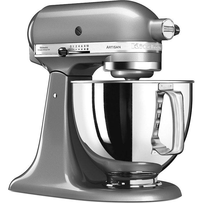 Кухонный комбайн 4.8 л, 300 Вт, 10 скоростей, серый Artisan 144281 KitchenAid