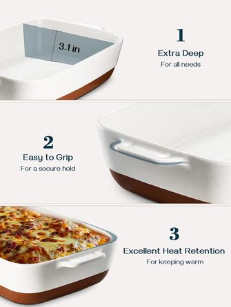 Керамическая форма для запекания 33 х 24 см Alabaster White DOWAN