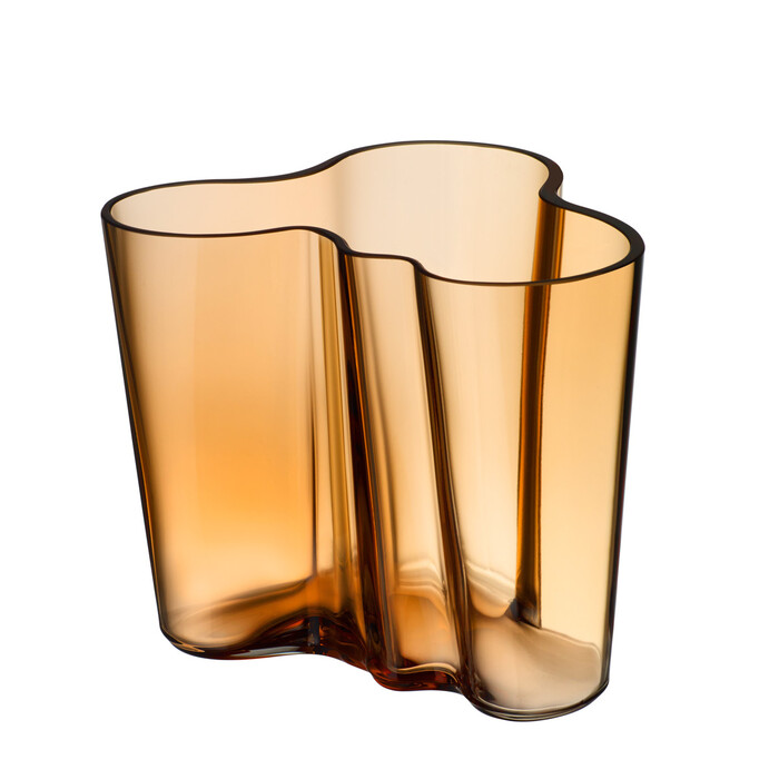 Ваза 9,5х9,5х11,5 см янтарная Aalto Iittala