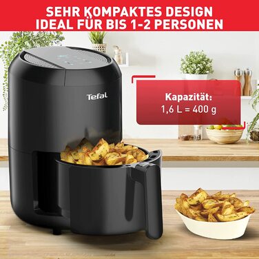 Фритюрница Tefal EY3018 Easy Fry Compact 1,6 л / 6 автоматических программ / цифровой дисплей