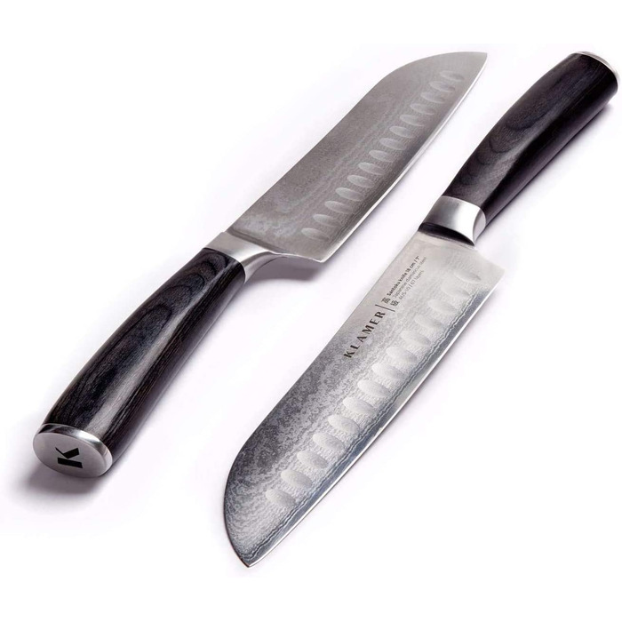 Поварской нож из 67 слоев дамасской стали, 18 см Premium Santoku KLAMER