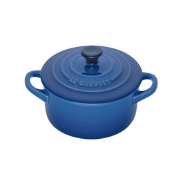 Мини-кокотница с крышкой 10 см, синяя Marseille Le Creuset