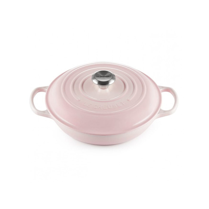 Кастрюля низкая 2,2 л розовая Shell Pink Le Creuset