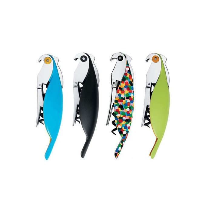 Штопор 2,5x13x3 см черный Parrot Alessi