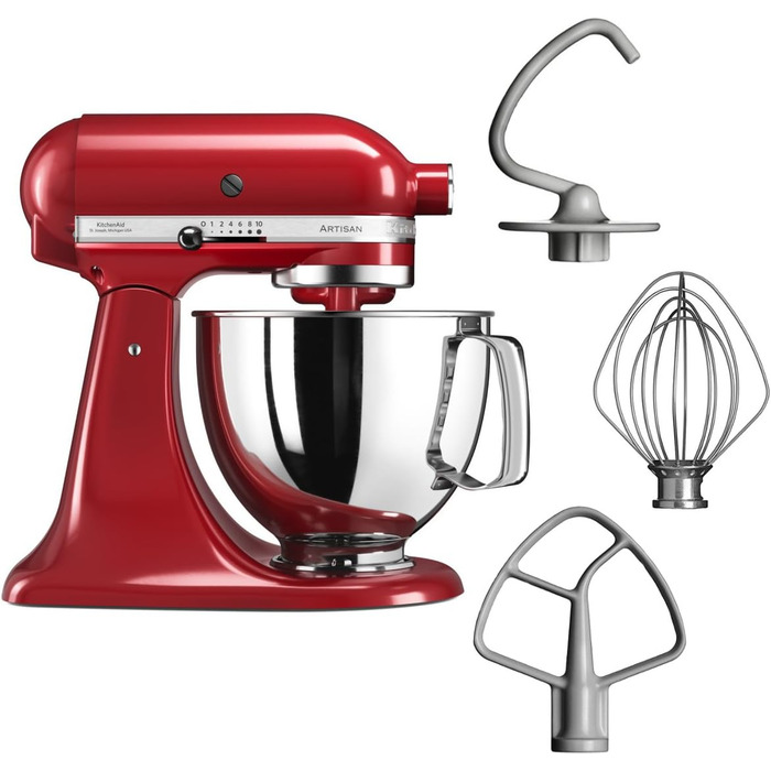 Кухонный комбайн 4.8 л 300 Вт, 10 скоростей, красный Artisan KitchenAid