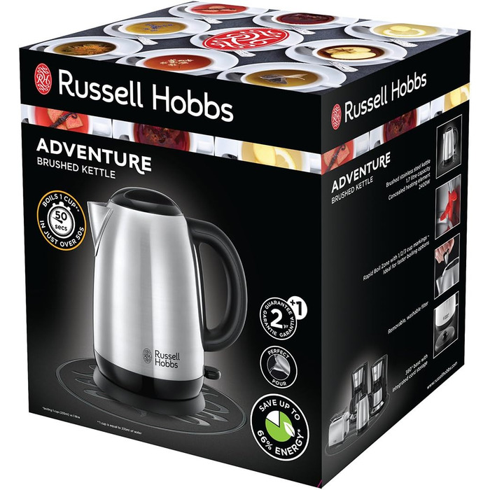 Чайник 1,7 л и тостер Russell Hobbs Adventure