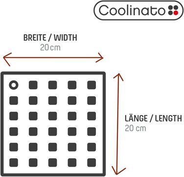 Набор силиконовых подставок под горячее 20 х 20 см, 2 предмета серый Coolinato