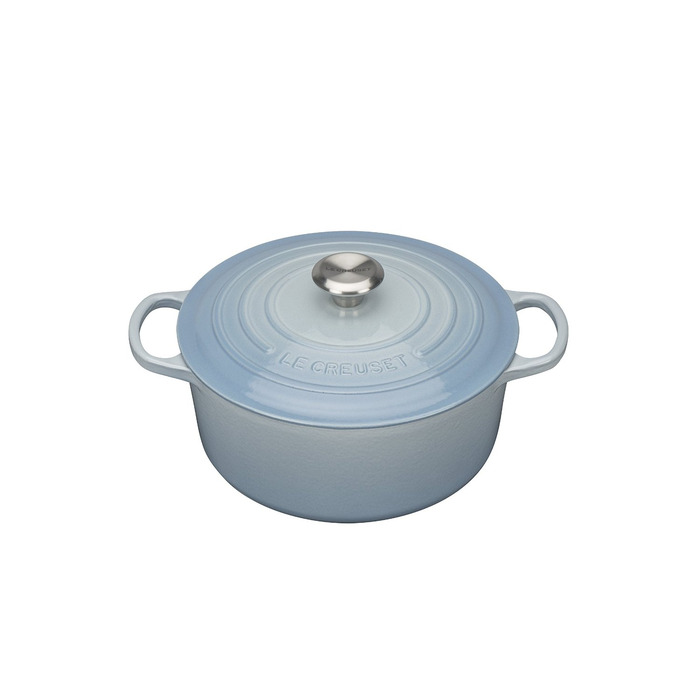 Le Creuset Кастрюля жаровня с крышкой 26 см голубой океан Signature Le Creuset 58370₽