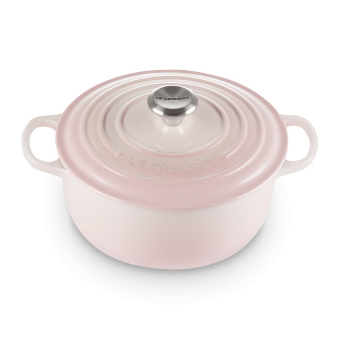 Кастрюля круглая 4,2 л розовая Shell Pink Le Creuset