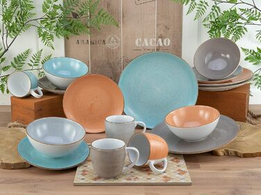 Столовый сервиз фарфоровый на 4 человека 16 предметов, разноцветный Vintage Nature series CreaTable