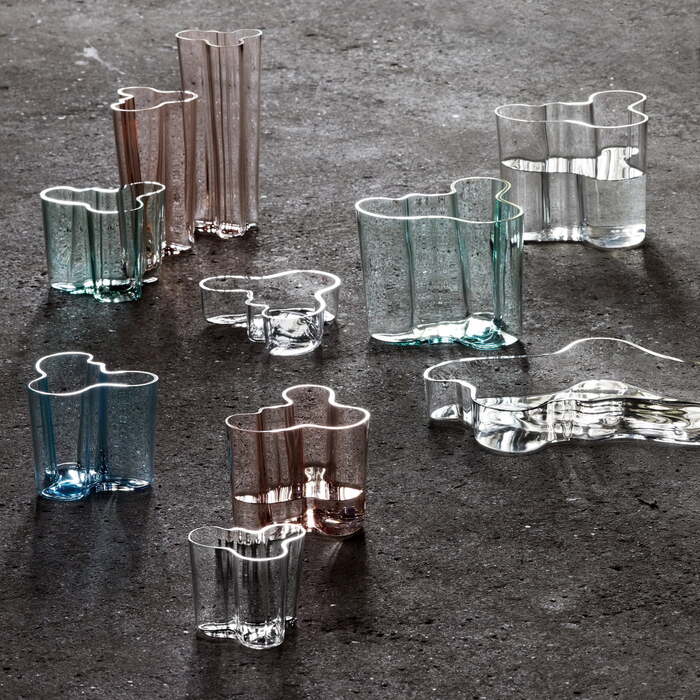 Ваза 25,1х19х20 см синяя Aalto Iittala