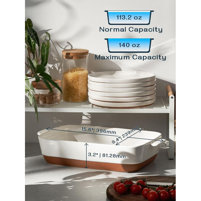 Керамическая форма для запекания 33 х 24 см Alabaster White DOWAN