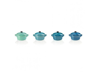 Набор мини-кастрюль, 6 предметов, Metallic Blau-Grün Le Creuset