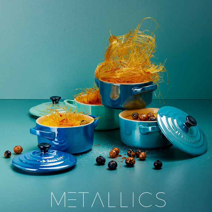 Мини-кастрюля / жаровня 10 см Metallic Deep Teal Le Creuset