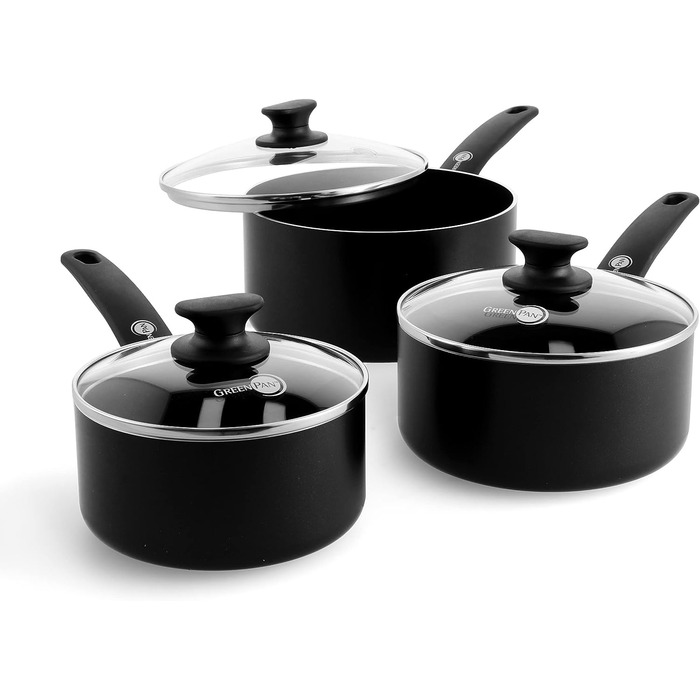 Набор кастрюль 3 предмета Cambridge Black GreenPan