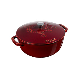 Кокот "Петух", 24 см, гранатовый Staub