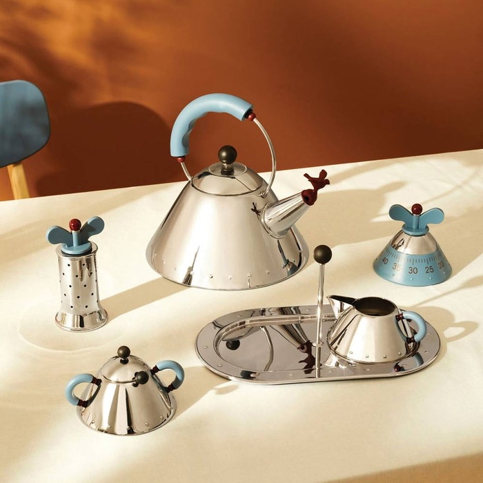 Чайник со свистком 22х22,5х23 см белый Kettle Alessi